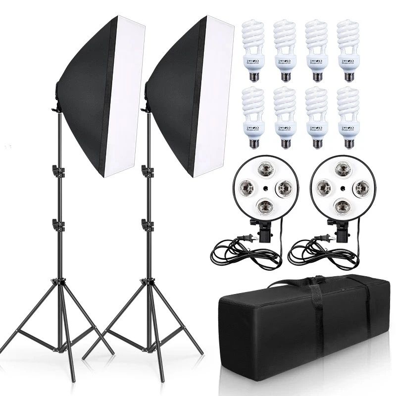 Softbox Kit Eclairage Studio Photo, Table De Prise De Vue 60x100cm,150W Ampoule Softbox 50x70cm Lumière Continue 5500K, Support De Lumière, Et Bras Girafe Avec Clamp Pour Photo Vidéo Produit